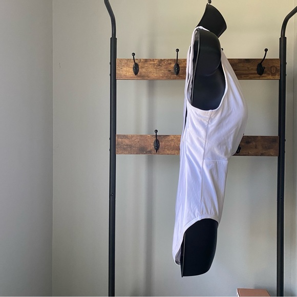 Calvin Klein Women's Tummy Control Panel High Neckline One Piece, Soft White 10 - Picture 5 of 7